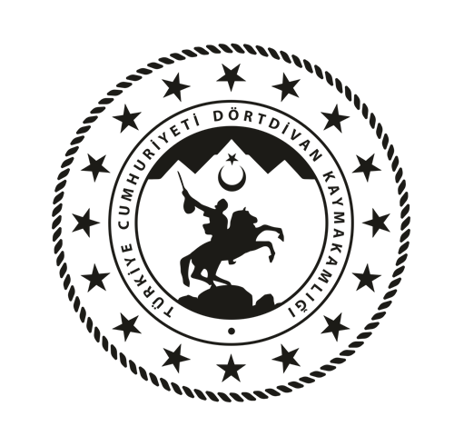 Dörtdivan Kaymakamlığı Siyah Logo